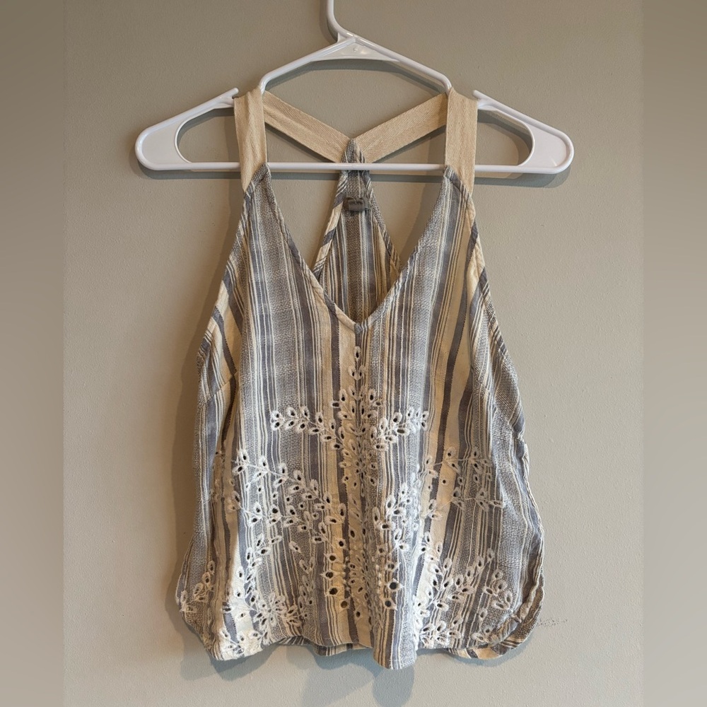 Ecote Urban Outfitters Dani Eyelet Tank Crop Top